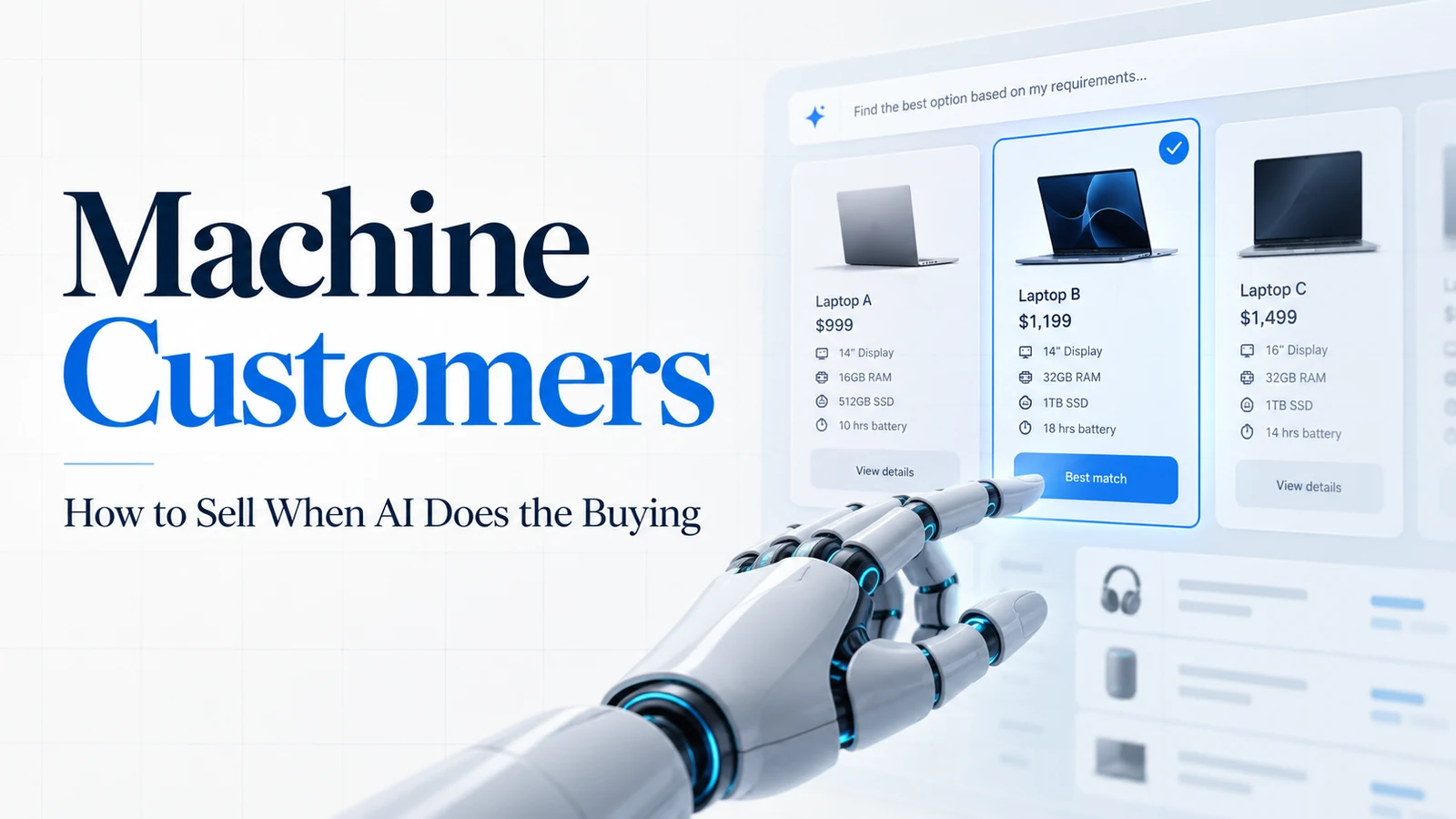 Machine customer shopping on behalf of a person