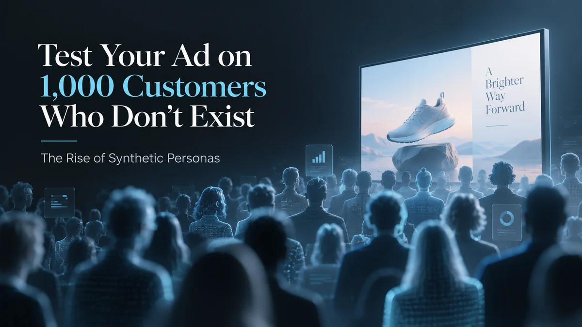 Synthetic personas reviewing an ad before launch
